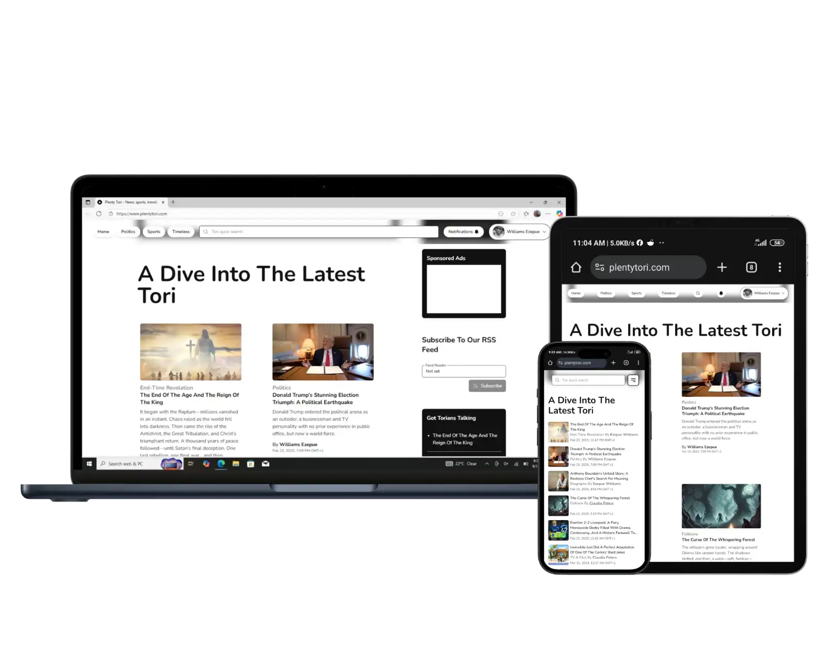 Website mockup